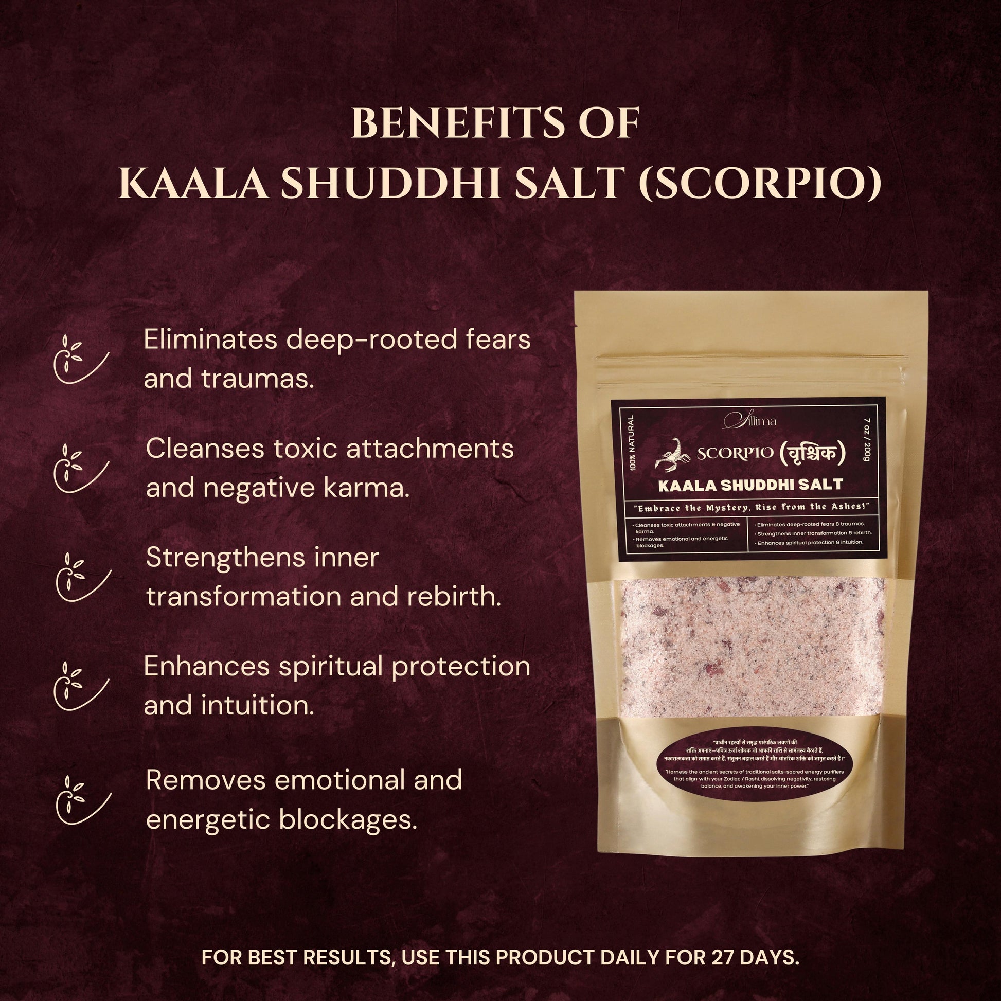 Kaala Shuddhi Salt | Scorpio (वृश्चिक) - Sillima