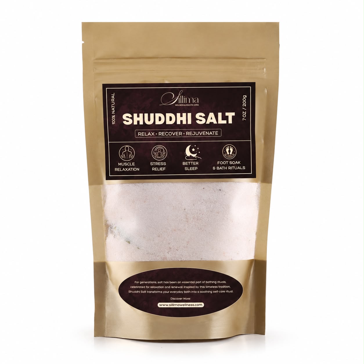 Shuddhi Salt – Bathing Salt for Stress Relief, Muscle Relaxation & Better Sleep | No Rashi Needed